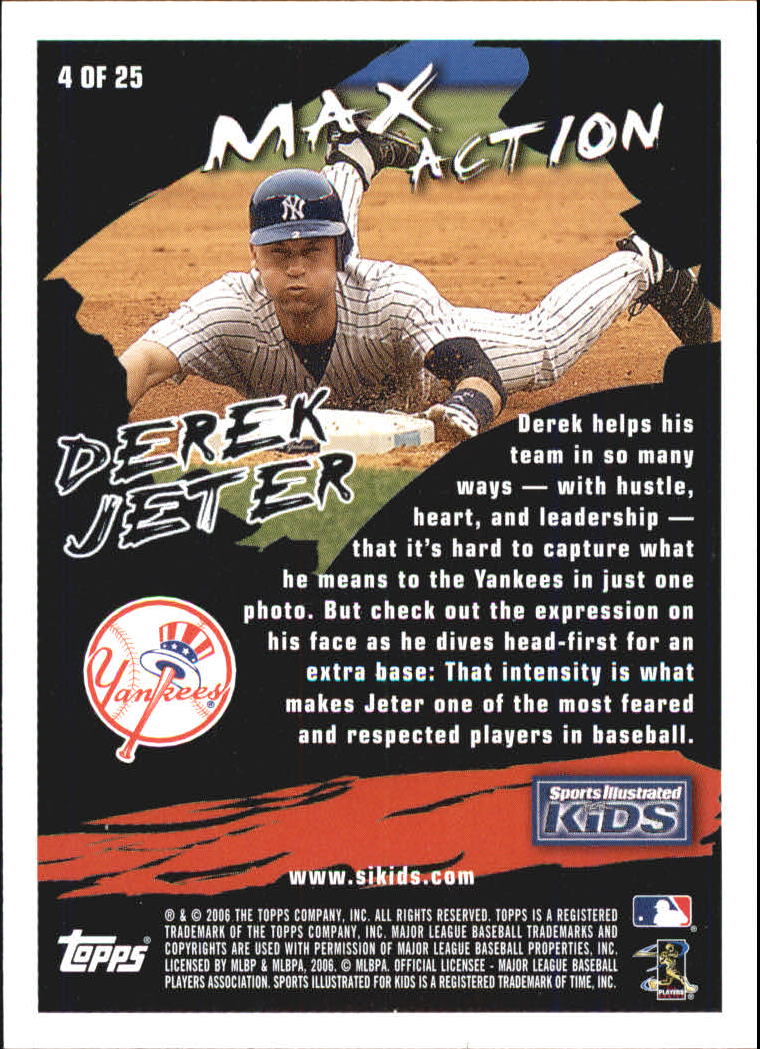 2006 Topps Opening Day Sports Illustrated For Kids #4 Derek Jeter back image
