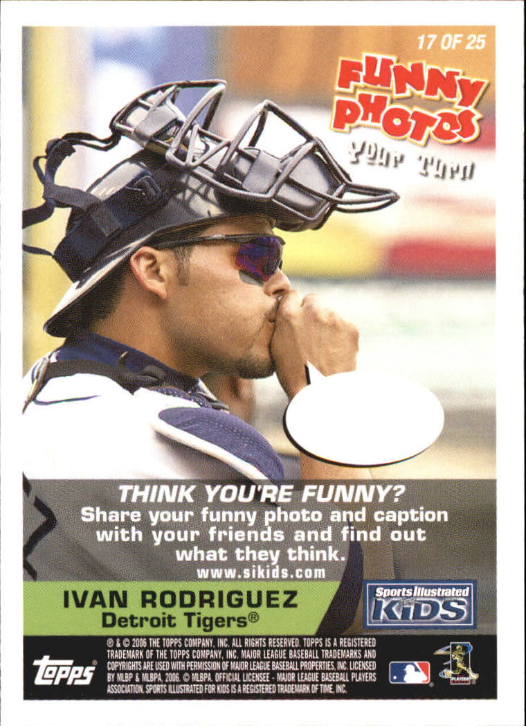2006 Topps Opening Day Sports Illustrated For Kids #17 T.Iguchi/I.Rodriguez back image