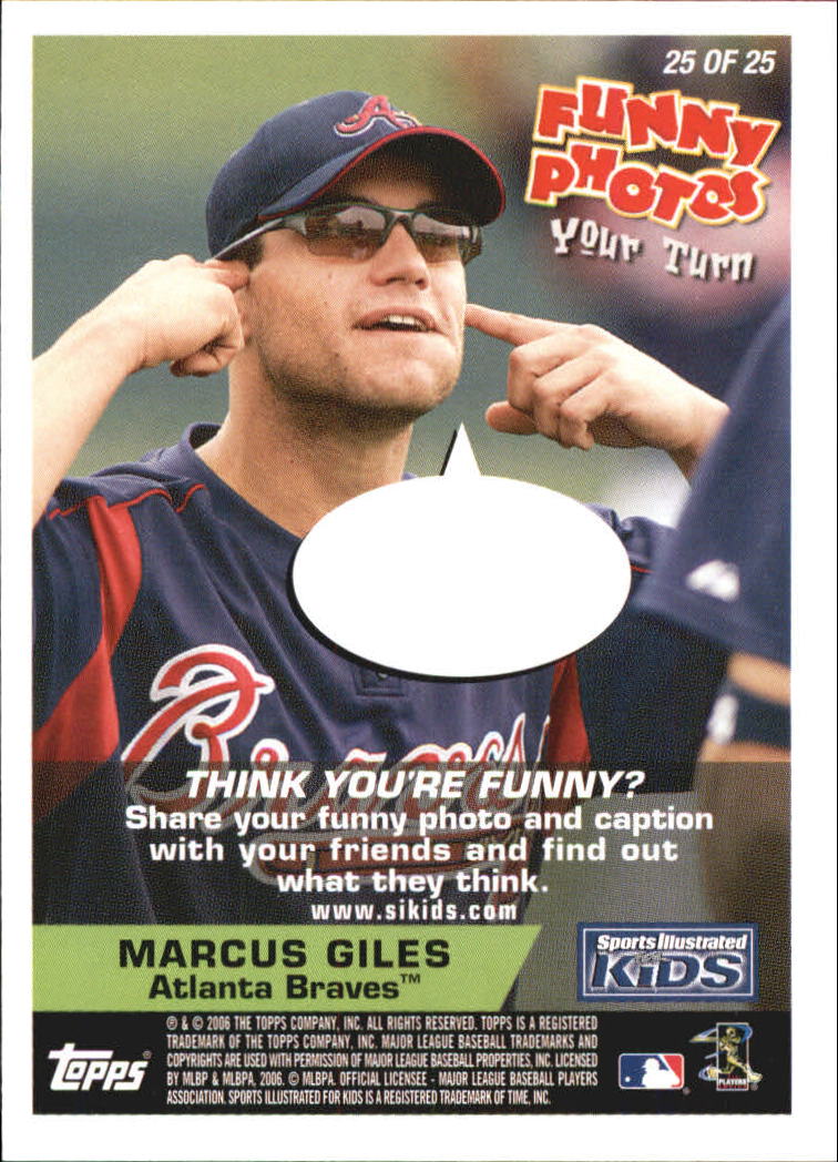 2006 Topps Opening Day Sports Illustrated For Kids #25 C.Jones/M.Giles back image