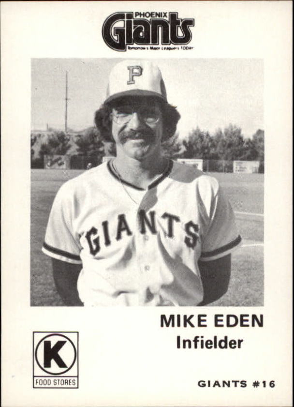 1975 Phoenix Giants Circle K #16 Mike Eden
