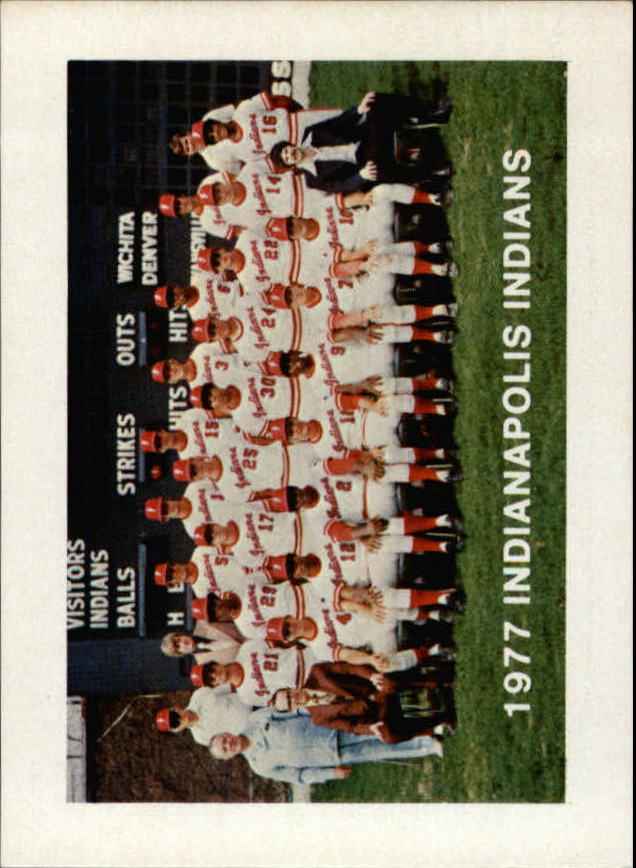 1977 Indianapolis Indians Team Issue #1 Team Card