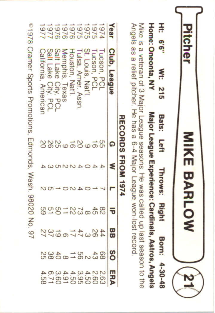 Tarjetas Cramer B6821- 1978 Salt Lake City Gulls 1-26 -Tú eliges- 15+ ENVÍO GRATUITO A EE. UU. - Imagen 39 de 49