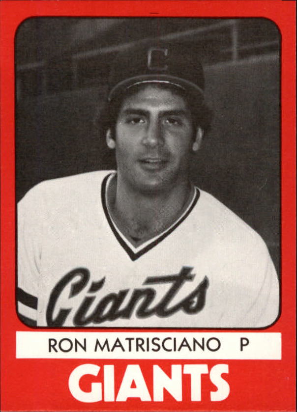 1980 Clinton Giants TCMA #7 Ron Matrisciano - RARE!! San Francisco GIANTS A  Affiliate - NM