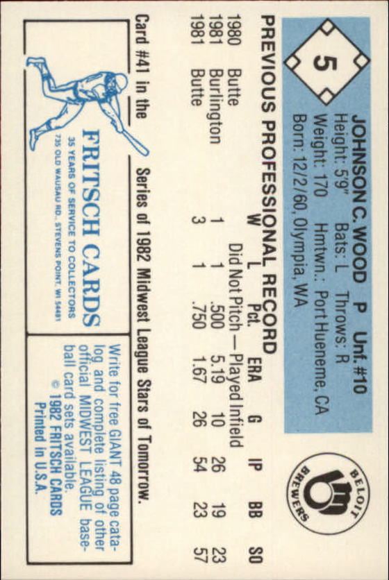 B6545- 1982 Fritsch Minor League Baseball Cards1 -You Pick- 15+ FREE US SHIP - Picture 11 of 59