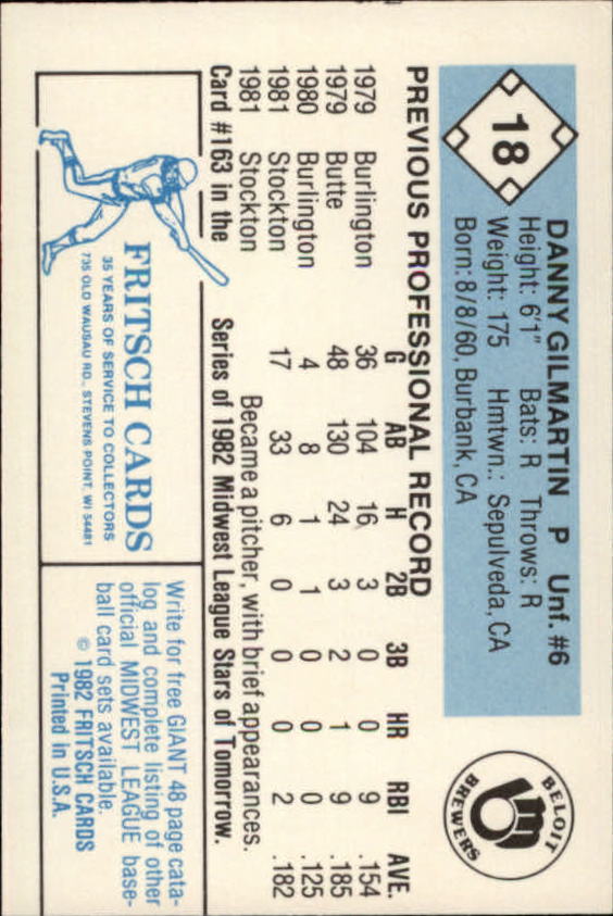 B6545- 1982 Fritsch Minor League Baseball Cards1 -You Pick- 15+ FREE US SHIP - Picture 37 of 59