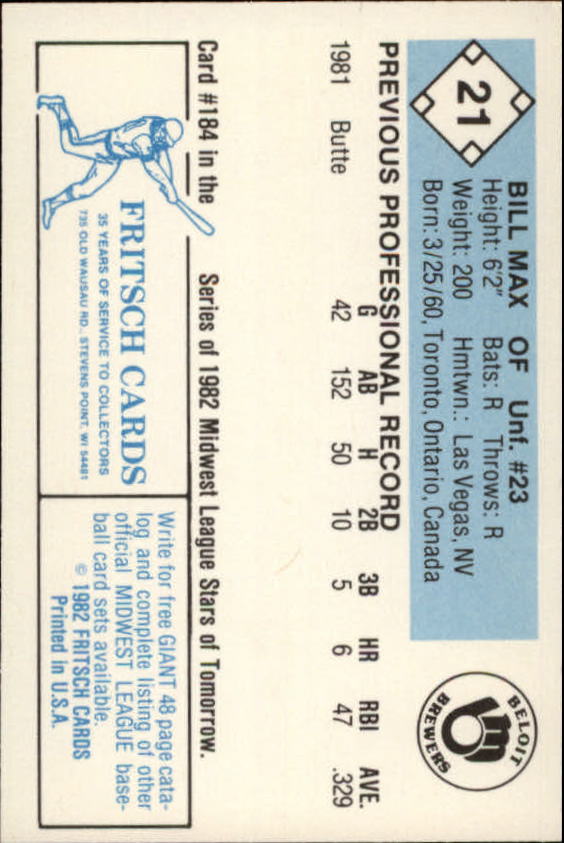 B6545- 1982 Fritsch Minor League Baseball Cards1 -You Pick- 15+ FREE US SHIP - Picture 43 of 59