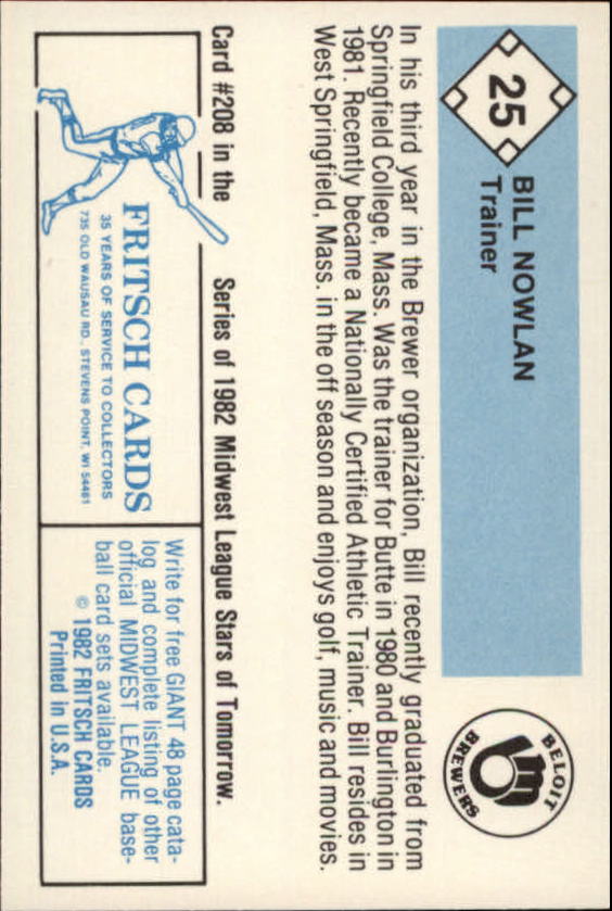 B6545- 1982 Fritsch Minor League Baseball Cards1 -You Pick- 15+ FREE US SHIP - Picture 51 of 59