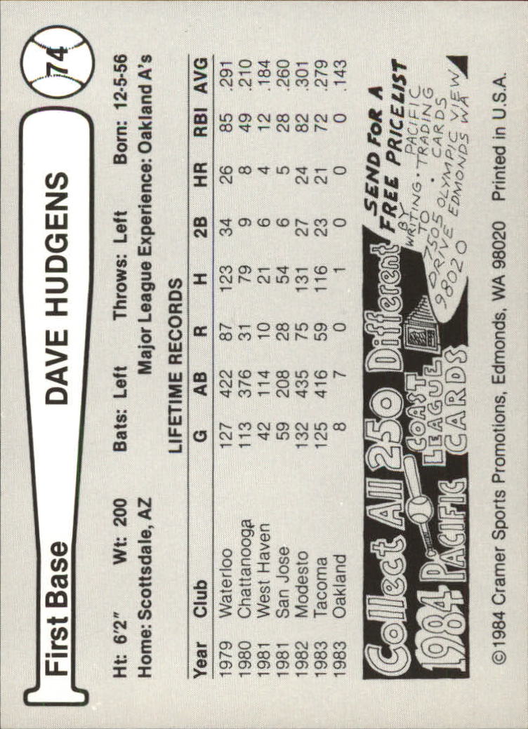 Tarjeta de béisbol Cramer Tacoma Tigers 1984 de ligas menores - elige tu tarjeta - Imagen 5 de 51
