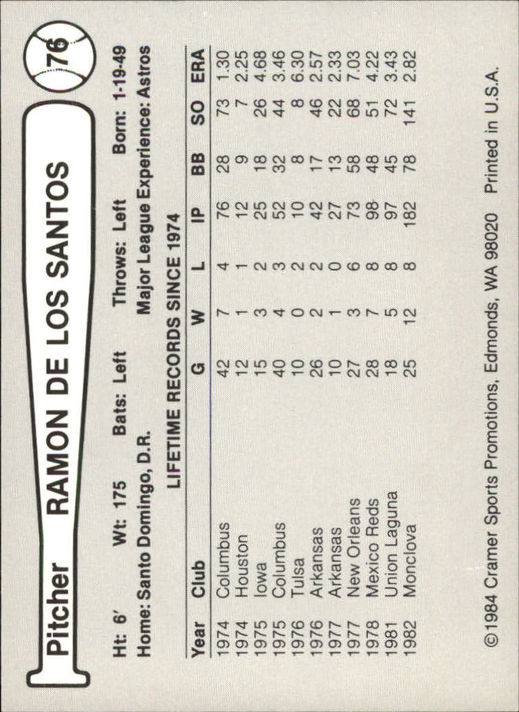 Tarjeta de béisbol Cramer Tacoma Tigers 1984 de ligas menores - elige tu tarjeta - Imagen 9 de 51