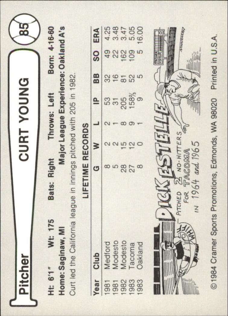 Tarjeta de béisbol Cramer Tacoma Tigers 1984 de ligas menores - elige tu tarjeta - Imagen 27 de 51
