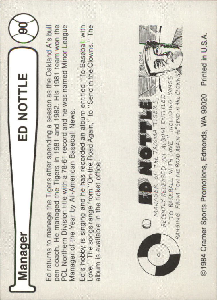 Tarjeta de béisbol Cramer Tacoma Tigers 1984 de ligas menores - elige tu tarjeta - Imagen 37 de 51