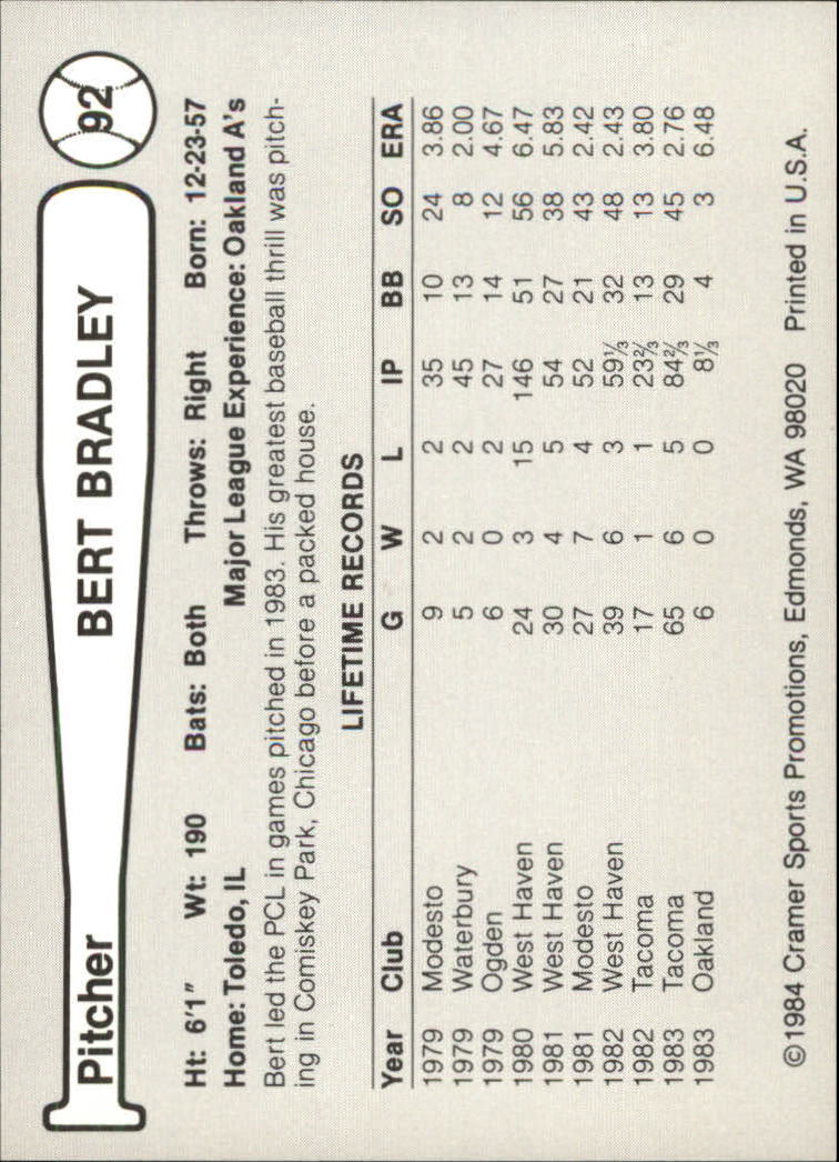 Tarjeta de béisbol Cramer Tacoma Tigers 1984 de ligas menores - elige tu tarjeta - Imagen 41 de 51