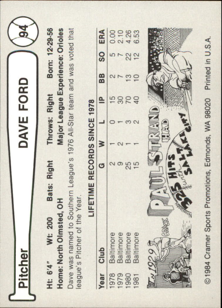 Tarjeta de béisbol Cramer Tacoma Tigers 1984 de ligas menores - elige tu tarjeta - Imagen 45 de 51