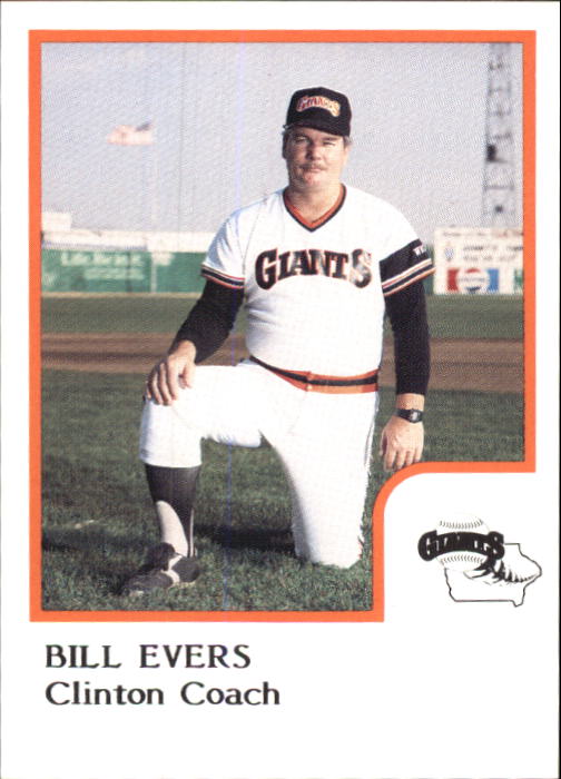 1986 Clinton Giants ProCards #7 Bill Evers CO