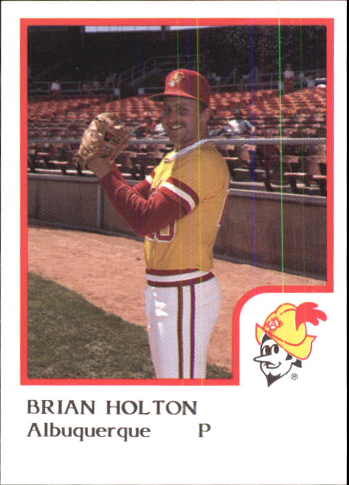 1986 Albuquerque Dukes ProCards #12 Brian Holton back image