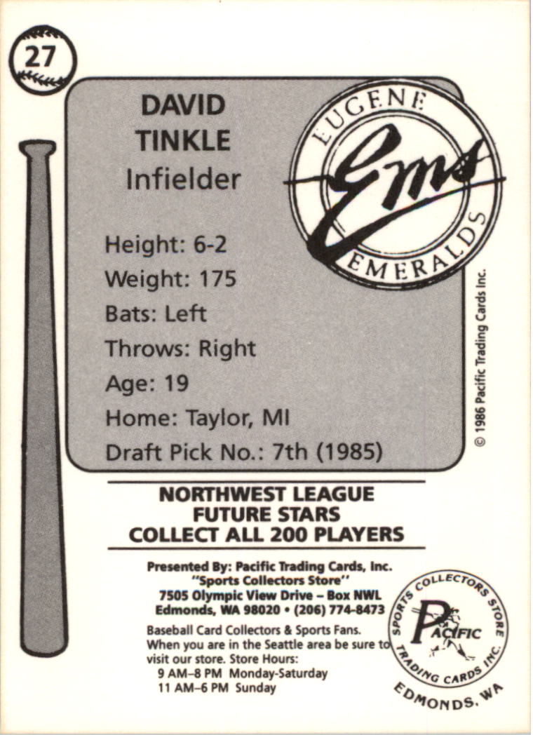 Tarjeta de béisbol Cramer Eugene Emeralds 1986 de ligas menores - elige tu tarjeta - Imagen 5 de 51