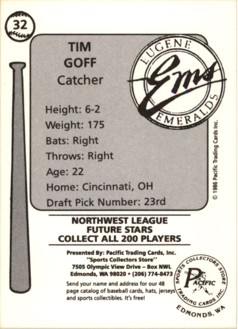 Tarjeta de béisbol Cramer Eugene Emeralds 1986 de ligas menores - elige tu tarjeta - Imagen 15 de 51