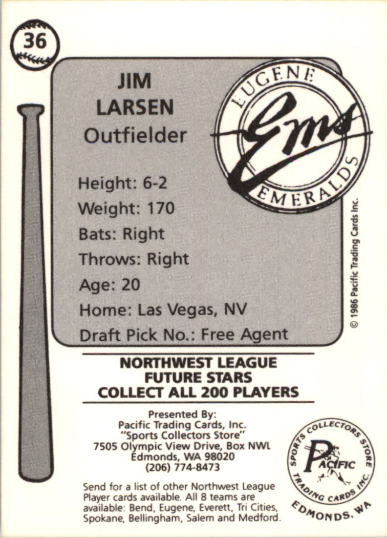 Tarjeta de béisbol Cramer Eugene Emeralds 1986 de ligas menores - elige tu tarjeta - Imagen 23 de 51