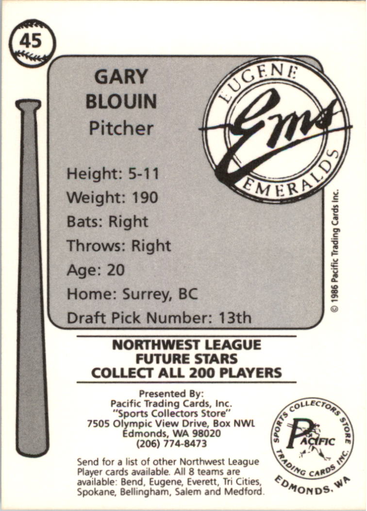 Tarjeta de béisbol Cramer Eugene Emeralds 1986 de ligas menores - elige tu tarjeta - Imagen 41 de 51