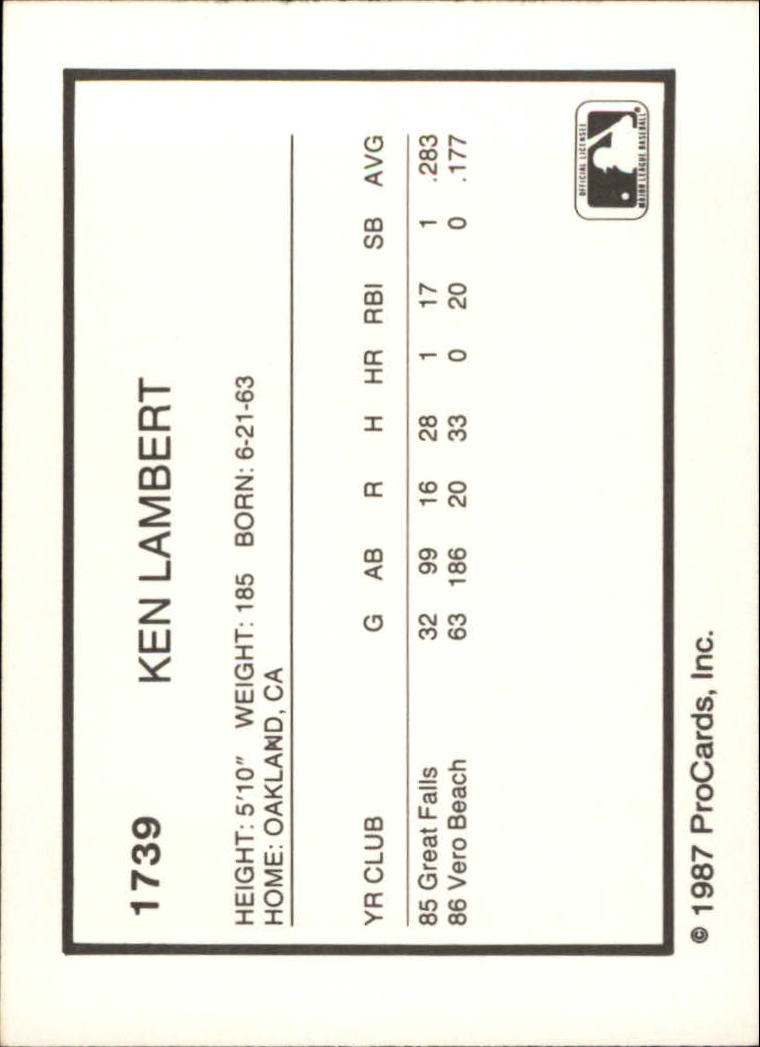 B6089- 1987 ProCards Minor League Baseball Cards5 -You Pick- 15+ FREE US SHIP - Picture 297 of 337