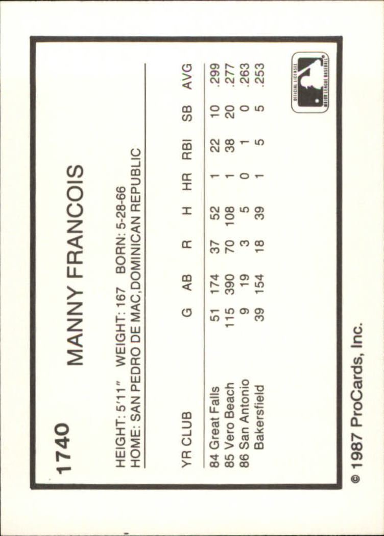 B6089- 1987 ProCards Minor League Baseball Cards5 -You Pick- 15+ FREE US SHIP - Picture 299 of 337