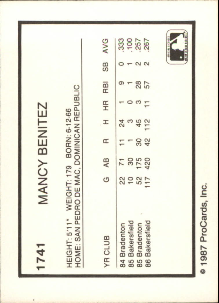 B6089- 1987 ProCards Minor League Baseball Cards5 -You Pick- 15+ FREE US SHIP - Picture 301 of 337
