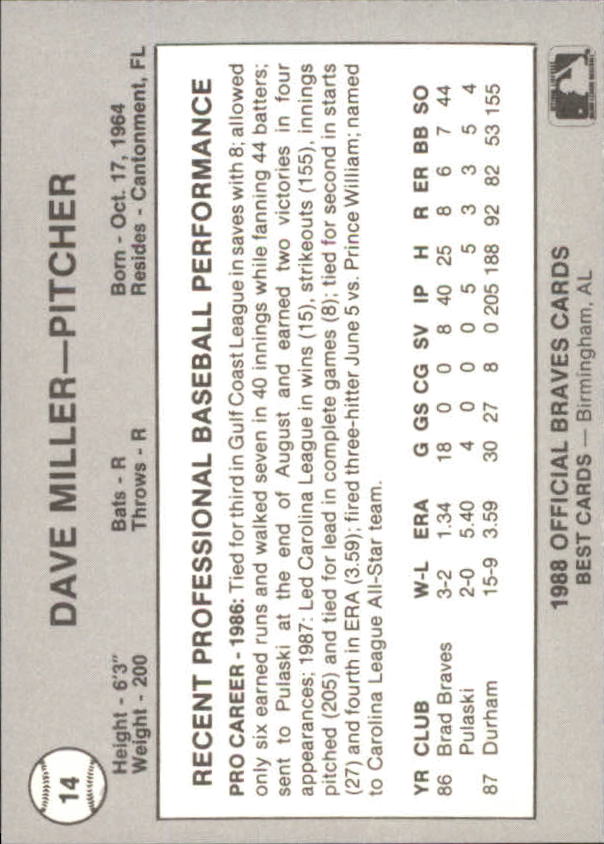 B3098- 1988 Best Minor League Baseball Asstd Cards -You Pick- 15+ FREE US SHIP - Picture 131 of 214
