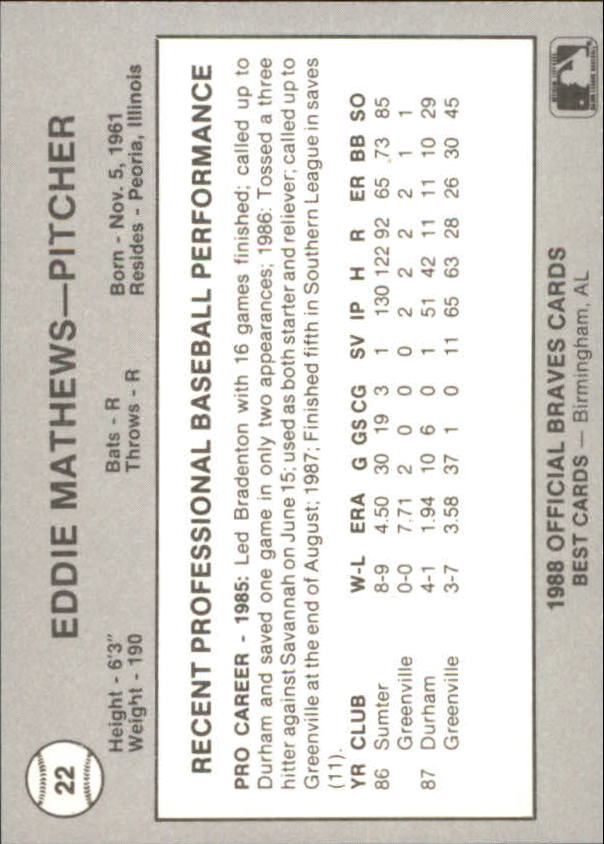 B3098- 1988 Best Minor League Baseball Asstd Cards -You Pick- 15+ FREE US SHIP - Picture 147 of 214