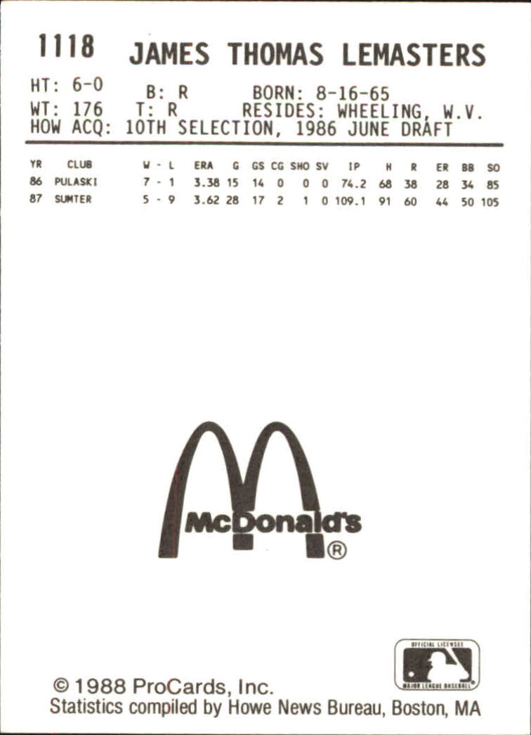 B6149- 1988 ProCards Minor League Ast Teams Cards1 -You Pick- 15+ FREE US SHIP - Picture 235 of 467