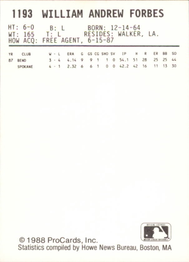 B6149- 1988 ProCards Minor League Ast Teams Cards1 -You Pick- 15+ FREE US SHIP - Picture 273 of 467