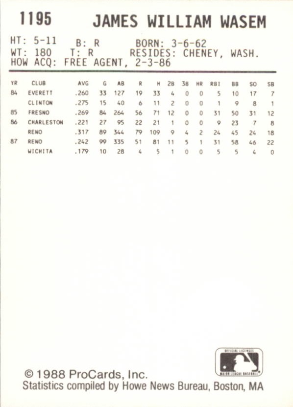 B6149- 1988 ProCards Minor League Ast Teams Cards1 -You Pick- 15+ FREE US SHIP - Picture 277 of 467