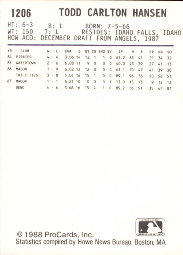 B6149- 1988 ProCards Minor League Ast Teams Cards1 -You Pick- 15+ FREE US SHIP - Picture 299 of 467