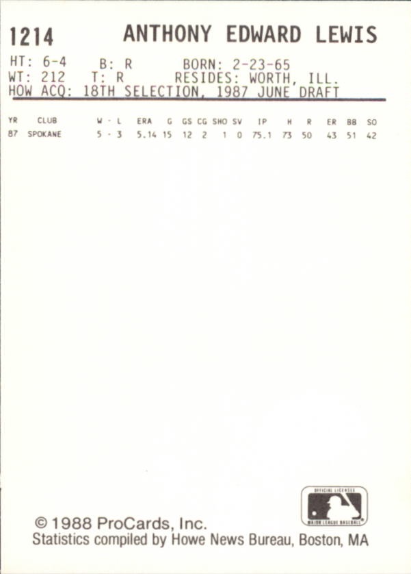 B6149- 1988 ProCards Minor League Ast Teams Cards1 -You Pick- 15+ FREE US SHIP - Picture 315 of 467