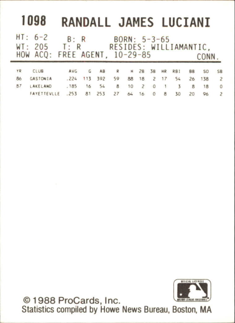 B6149- 1988 ProCards Minor League Ast Teams Cards1 -You Pick- 15+ FREE US SHIP - Picture 429 of 467
