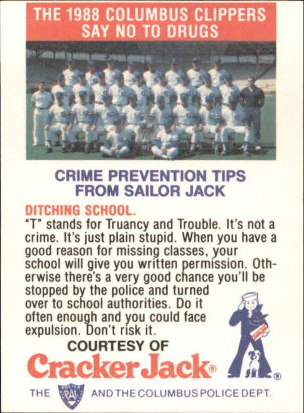 B5943- 1988 Columbus Clippers Police Cracker Jack -Tú eliges- 15+ ENVÍO GRATUITO A EE. UU. - Imagen 3 de 51