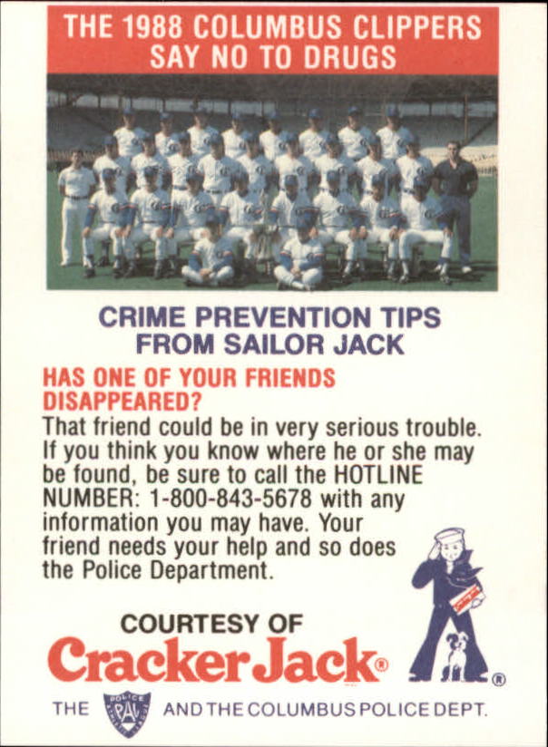 B5943- 1988 Columbus Clippers Police Cracker Jack -Tú eliges- 15+ ENVÍO GRATUITO A EE. UU. - Imagen 17 de 51
