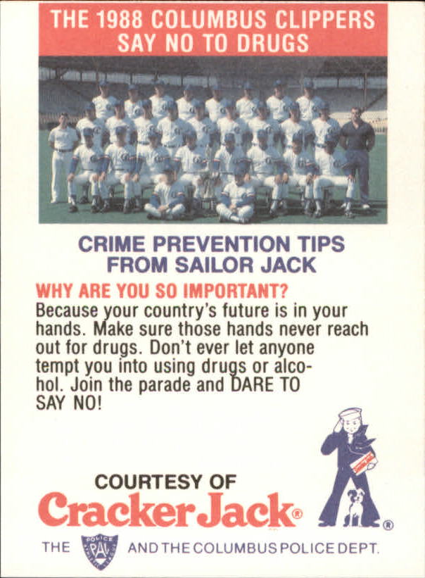 B5943- 1988 Columbus Clippers Police Cracker Jack -Tú eliges- 15+ ENVÍO GRATUITO A EE. UU. - Imagen 19 de 51
