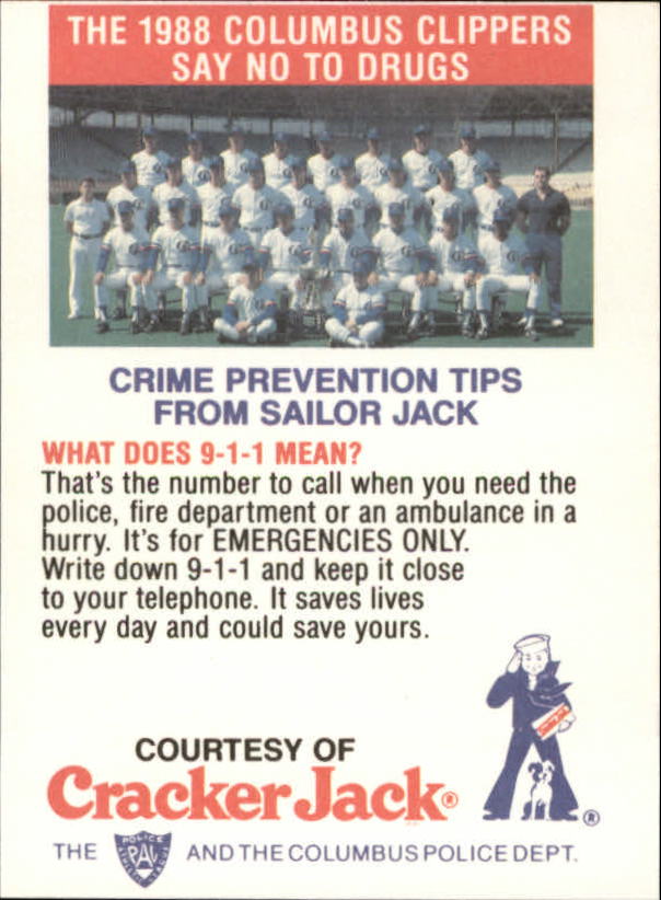 B5943- 1988 Columbus Clippers Police Cracker Jack -Tú eliges- 15+ ENVÍO GRATUITO A EE. UU. - Imagen 37 de 51