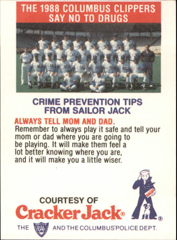 B5943- 1988 Columbus Clippers Police Cracker Jack -Tú eliges- 15+ ENVÍO GRATUITO A EE. UU. - Imagen 47 de 51