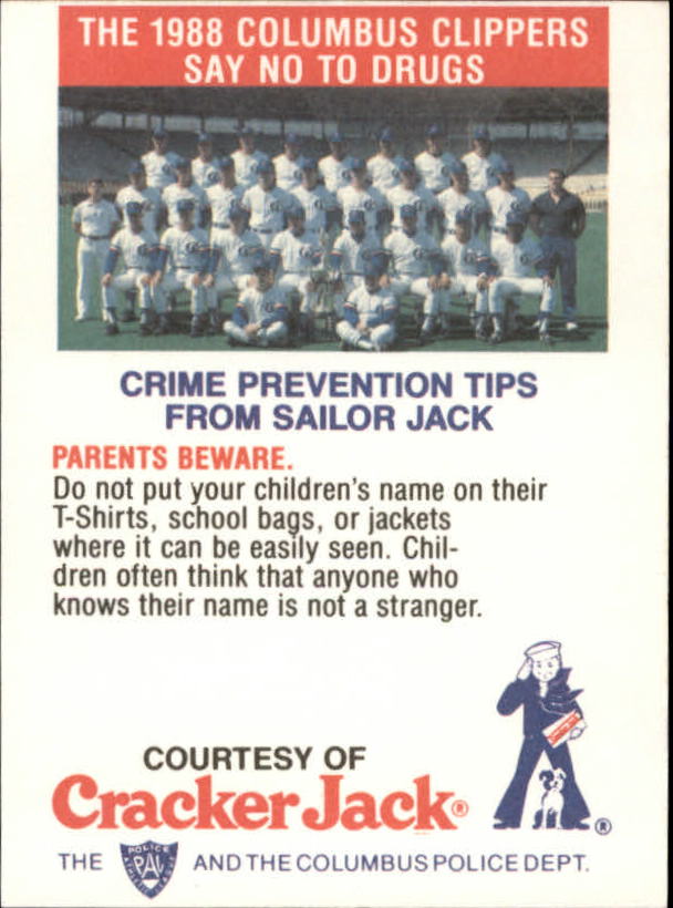 B5943- 1988 Columbus Clippers Police Cracker Jack -Tú eliges- 15+ ENVÍO GRATUITO A EE. UU. - Imagen 51 de 51