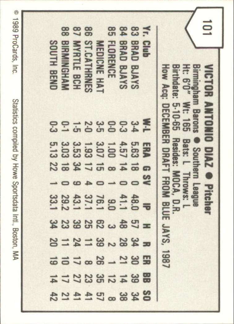 B3128- 1989 ProCards Minor League BB Cards Group7 -You Pick- 15+ FREE US SHIP - Picture 29 of 405