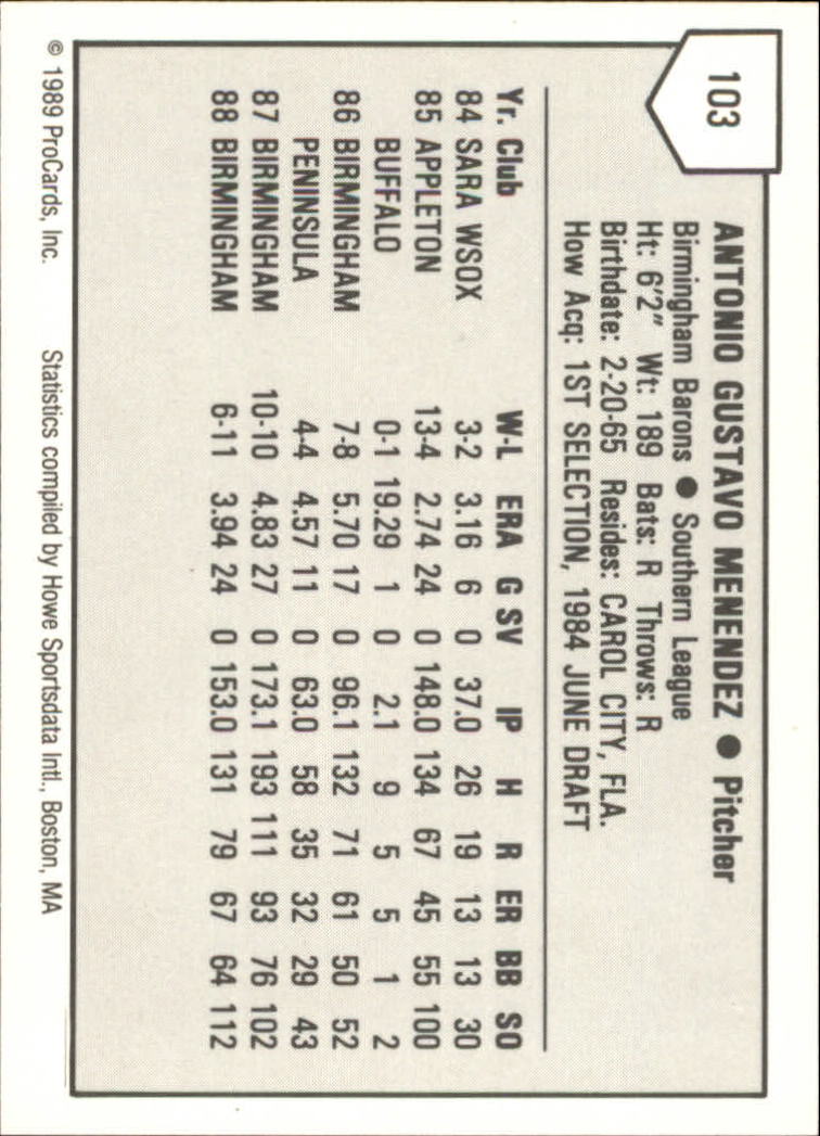 B3128- 1989 ProCards Minor League BB Cards Group7 -You Pick- 15+ FREE US SHIP - Picture 33 of 405