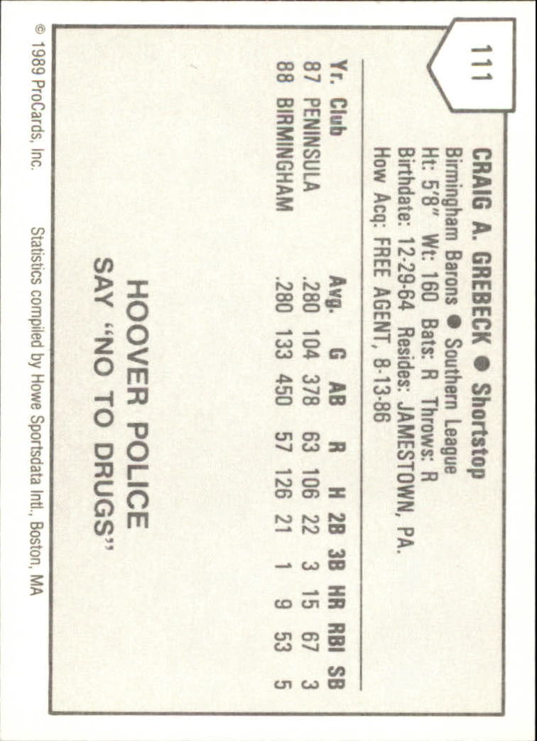 B3128- 1989 ProCards Minor League BB Cards Group7 -You Pick- 15+ FREE US SHIP - Picture 49 of 405