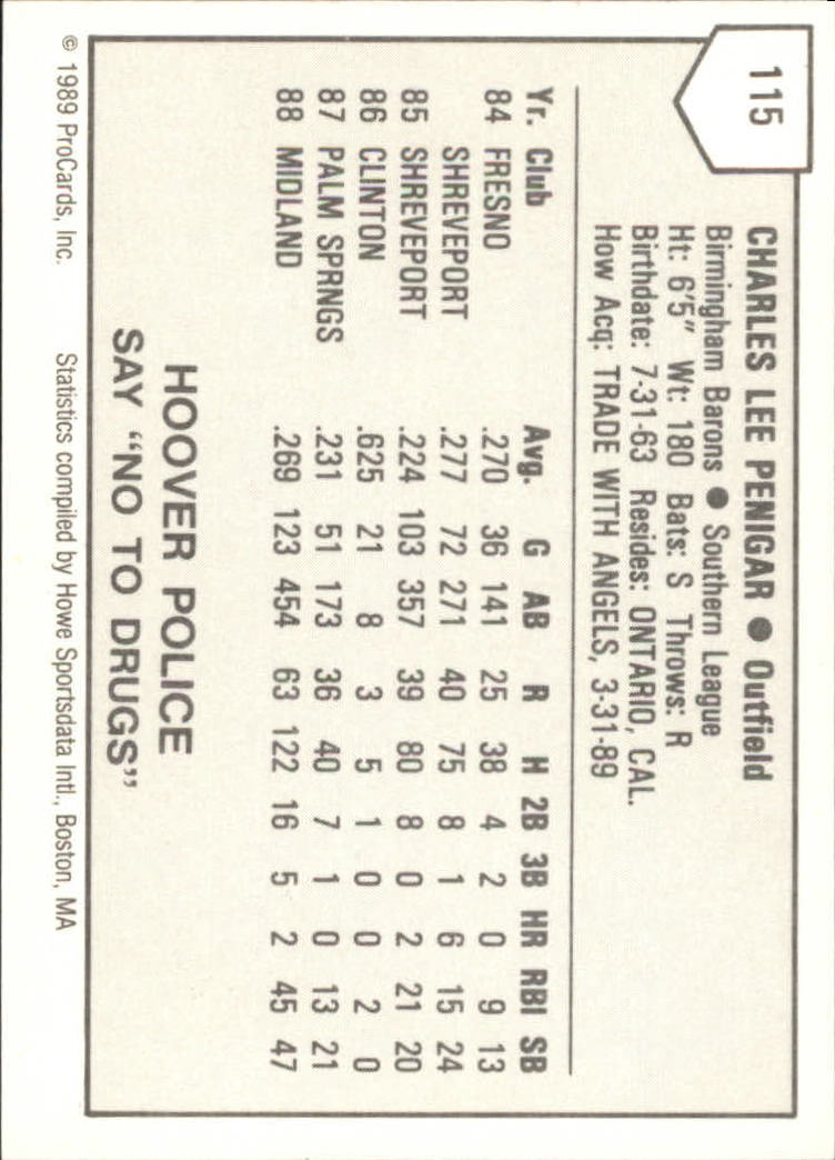 B3128- 1989 ProCards Minor League BB Cards Group7 -You Pick- 15+ FREE US SHIP - Picture 57 of 405