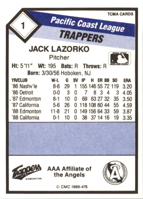 B4996- 1989 CMC Baseball Assorted Cards GROUP1 -You Pick- 15+ FREE US SHIP - Picture 149 of 299