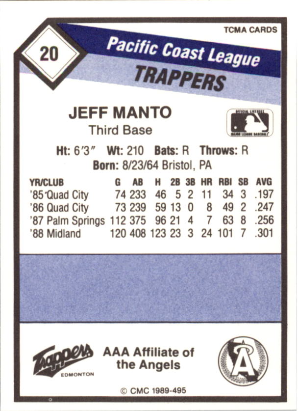 B4996- 1989 CMC Baseball Assorted Cards GROUP1 -You Pick- 15+ FREE US SHIP - Picture 187 of 299