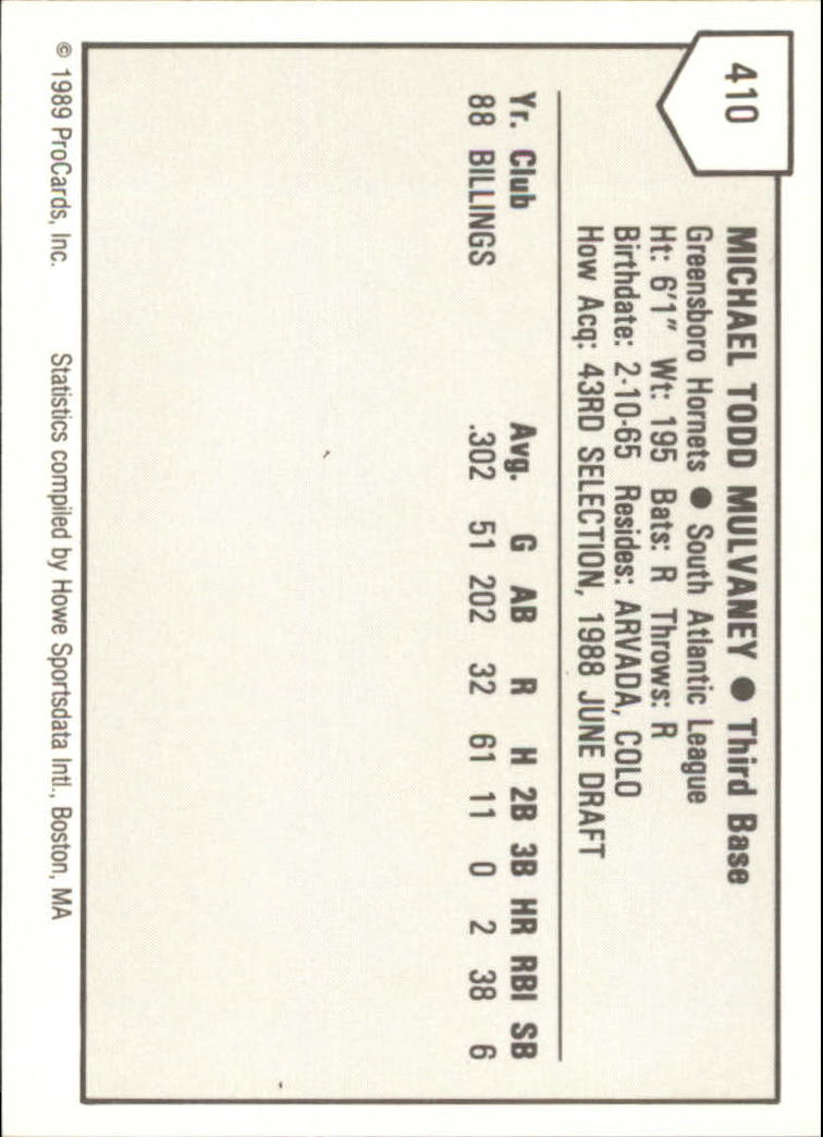 B3128- 1989 ProCards Minor League BB Cards Group7 -You Pick- 15+ FREE US SHIP - Picture 189 of 405