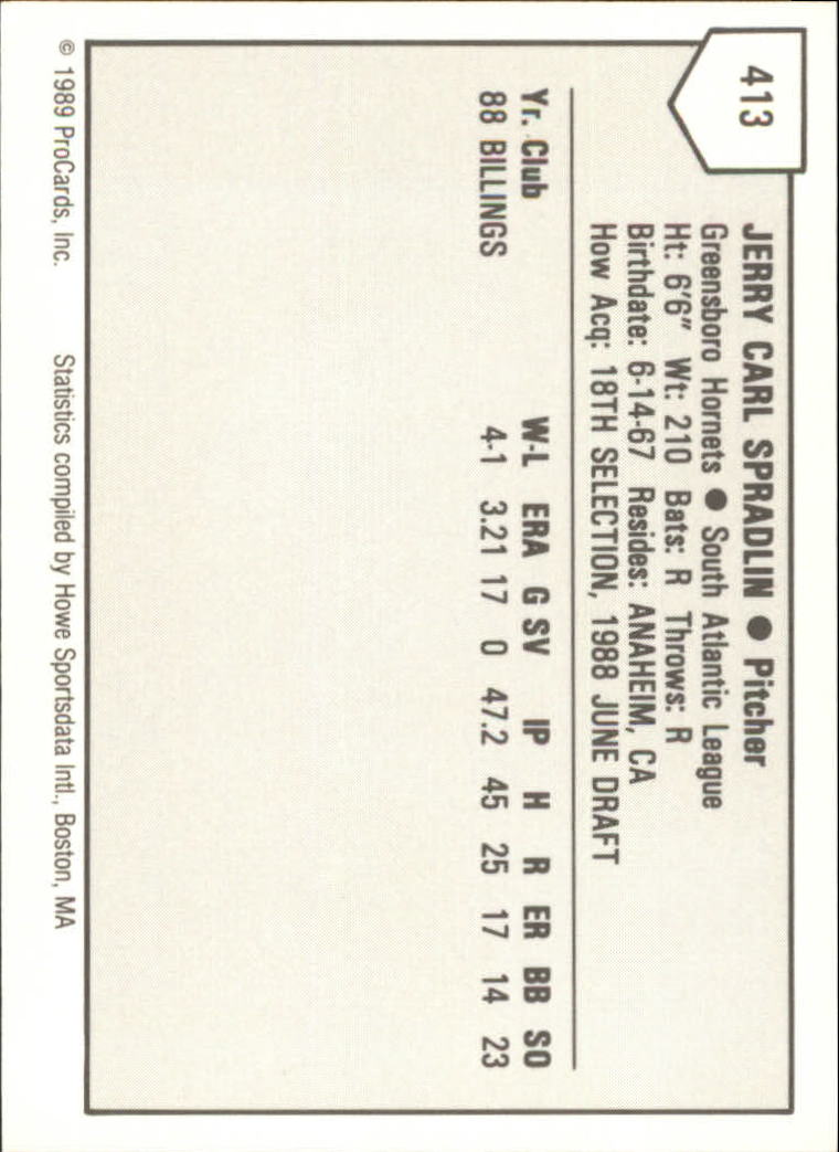 B3128- 1989 ProCards Minor League BB Cards Group7 -You Pick- 15+ FREE US SHIP - Picture 195 of 405