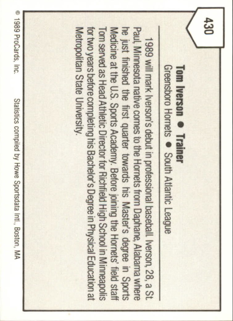 B3128- 1989 ProCards Minor League BB Cards Group7 -You Pick- 15+ FREE US SHIP - Picture 229 of 405