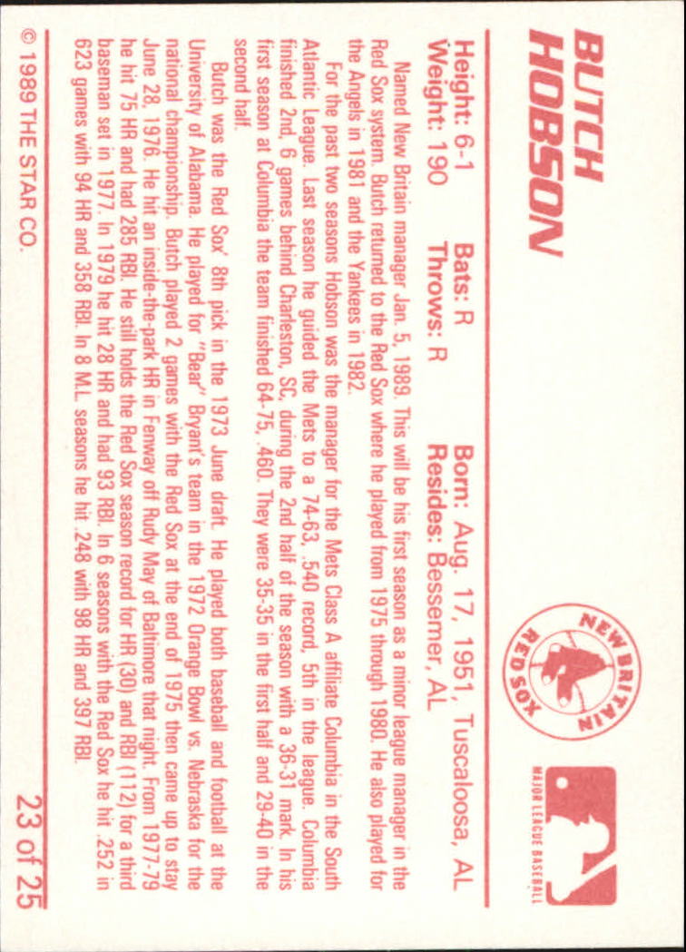 B3106- 1989 Star Minor League Baseball Cards G4 -You Pick- 15+ FREE US SHIP - Picture 223 of 285